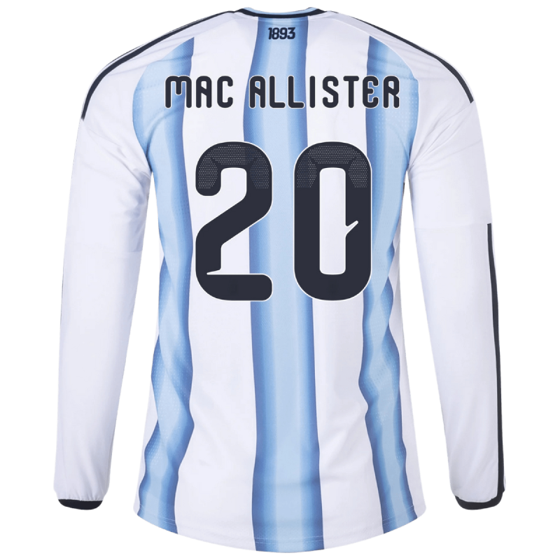 Alexis Mac Allister Argentina 26/27 Long Sleeve Authentic Home Jersey